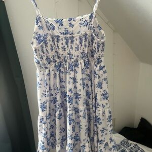 Floral Blue and White Sundress